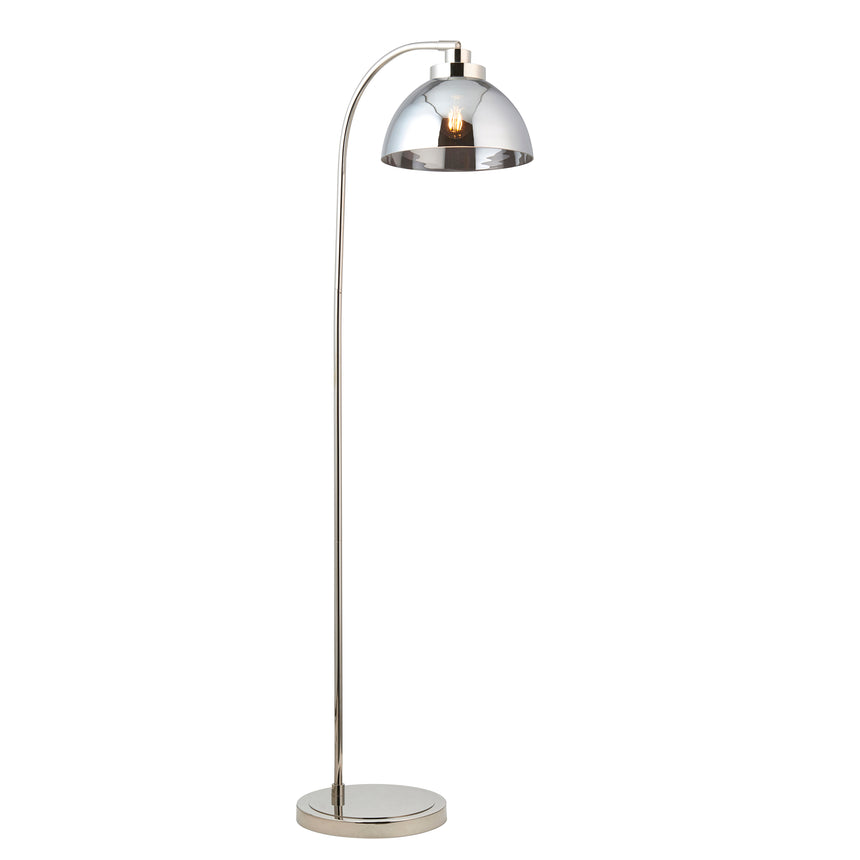 Caspa Floor Lamp, Chrome/Smoke