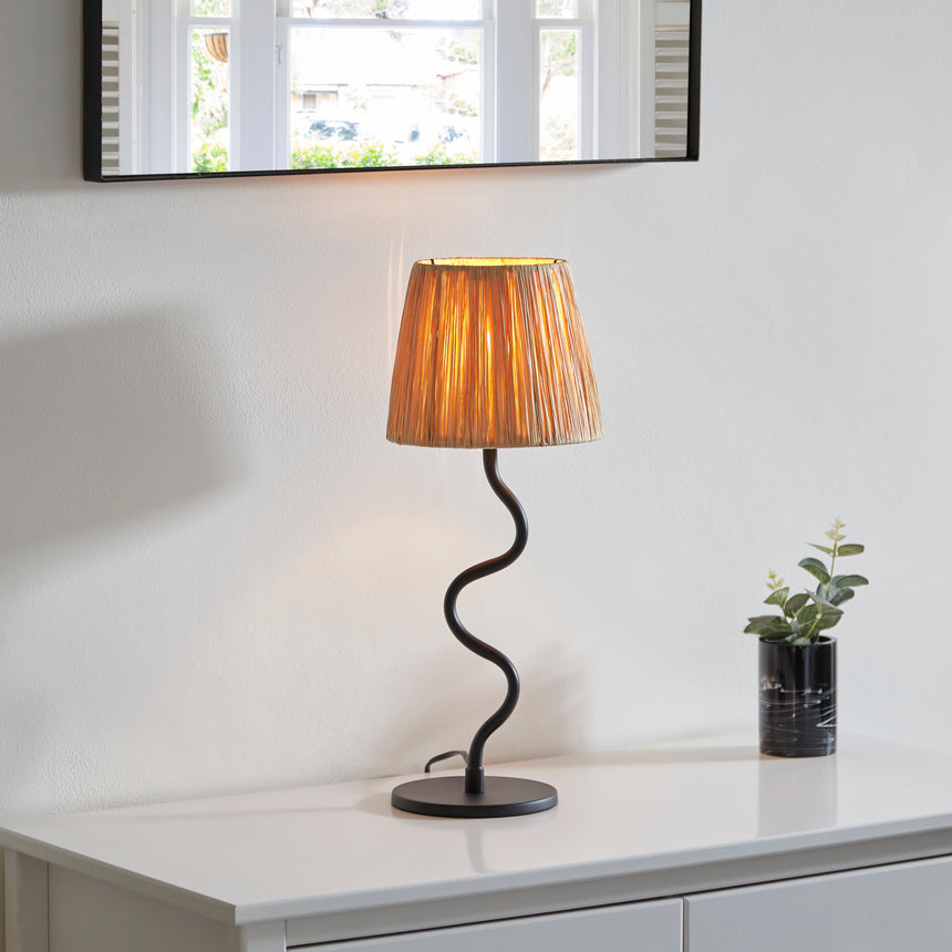 Wriggle Rafia Table Lamp