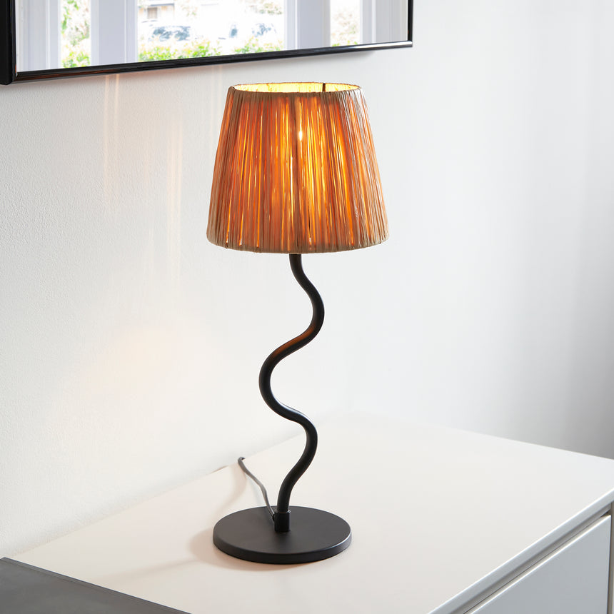 Wriggle Rafia Table Lamp