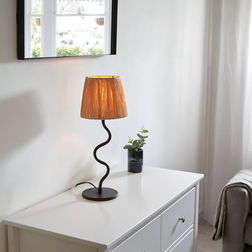 Wriggle Rafia Table Lamp