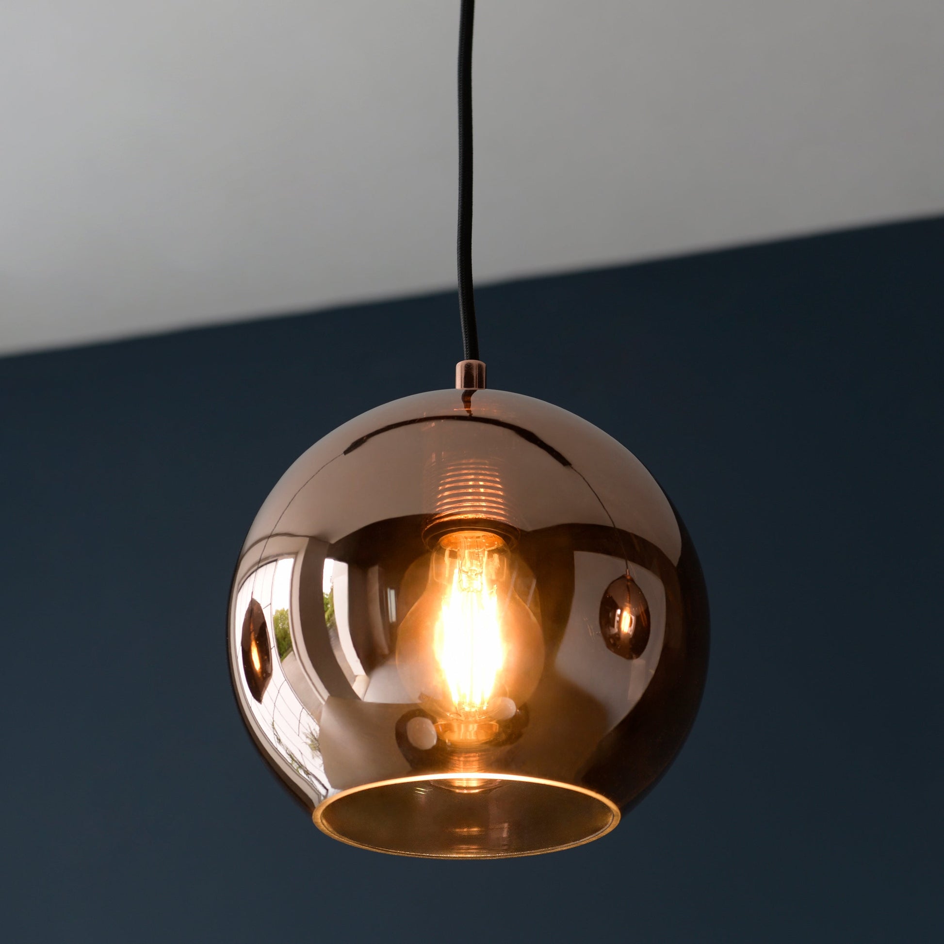 Boli 3 Light Island Pendant, Copper Mirrored