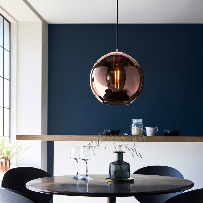 Boli Copper Glass Pendant Light