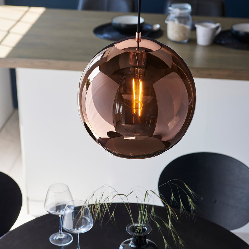 Boli Copper Glass Pendant Light