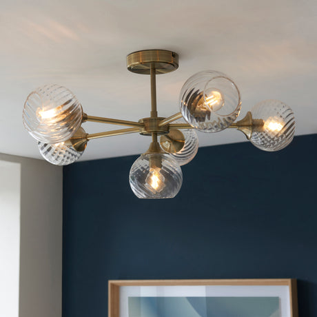 Allegra 6 Light Semi Flush Ceiling Light