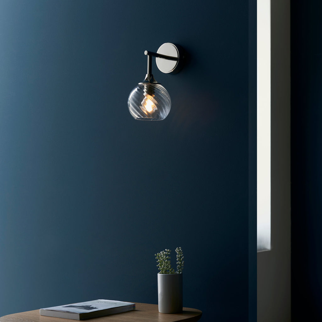 Allegra Wall Light, Bright Nickel