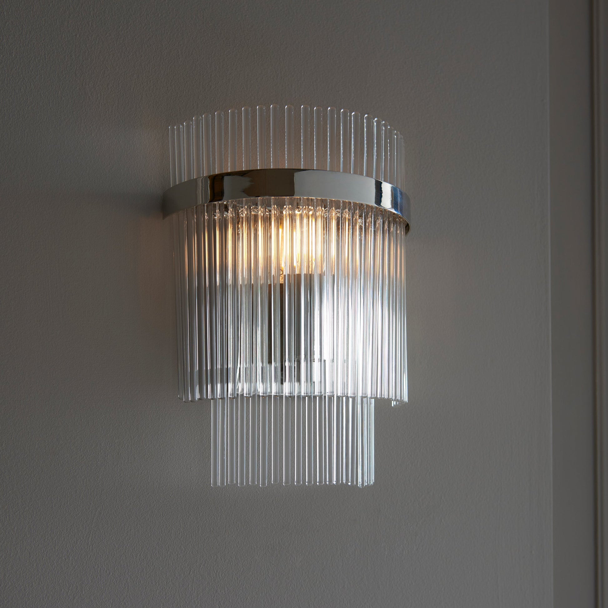 Marietta Wall Light, Bright Nickel