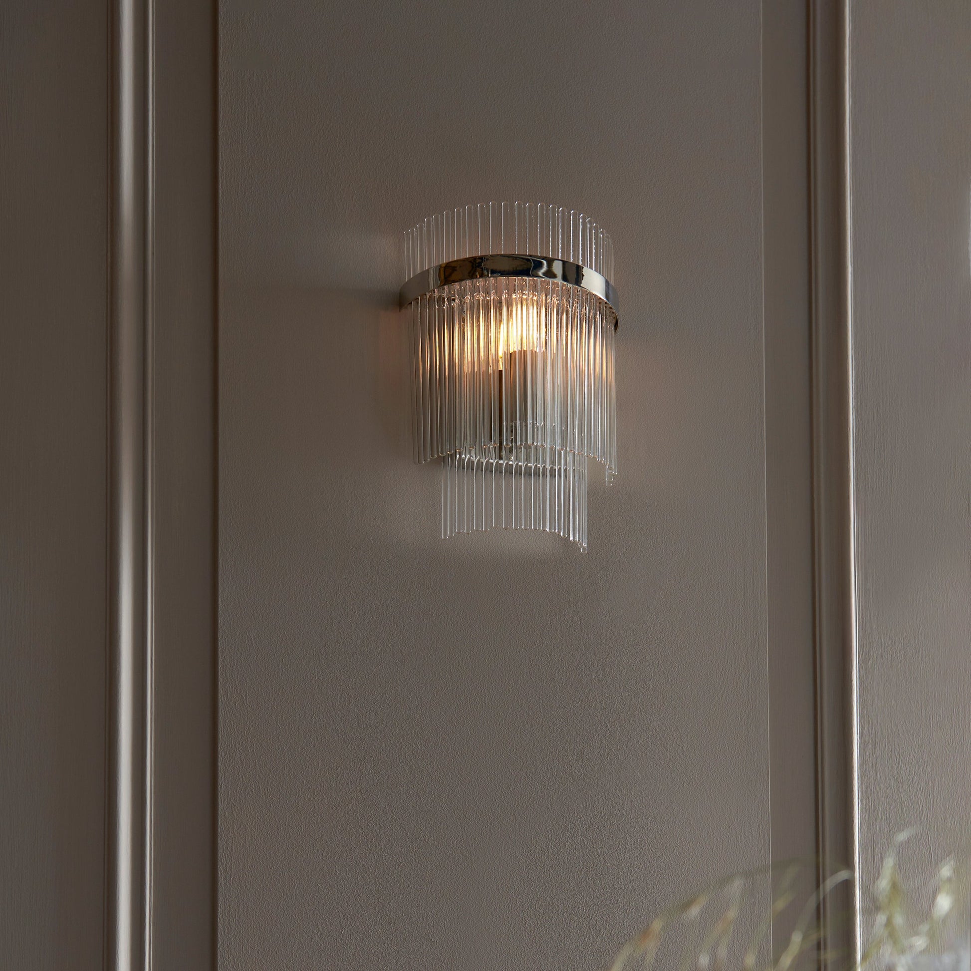 Marietta Wall Light, Bright Nickel