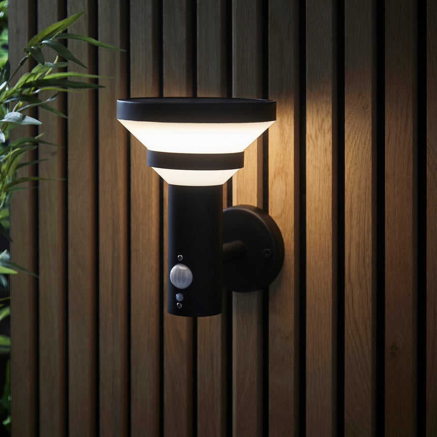 Halton Solar Outdoor Wall Light, IP44