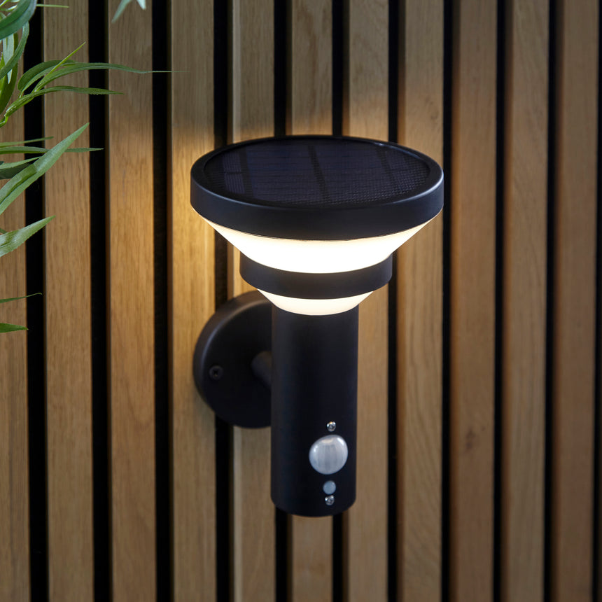 Halton Solar Outdoor Wall Light, IP44