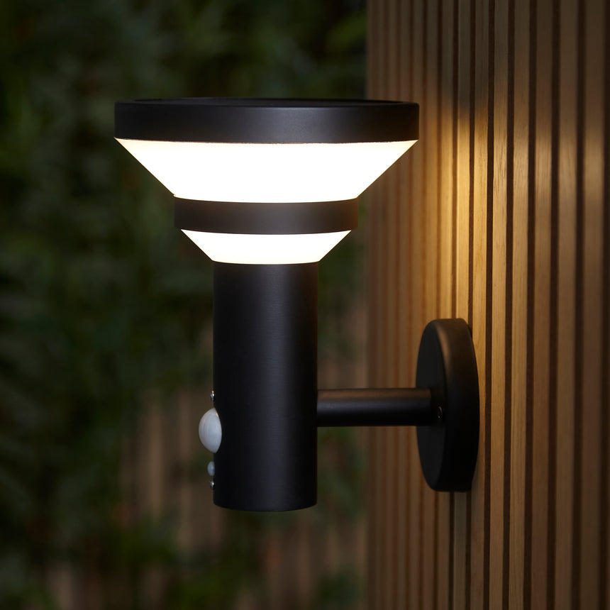 Halton Solar Outdoor Wall Light, IP44