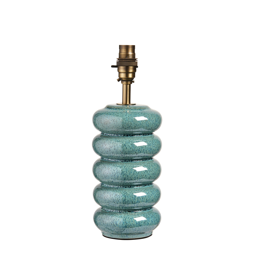 Squash Reactive Glaze Table Lamp Base, Blue/Green