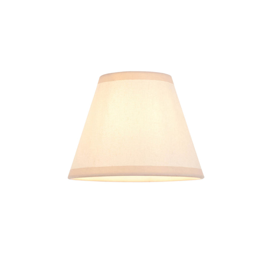 Vintage White Cotton Lamp Shade, 16cm