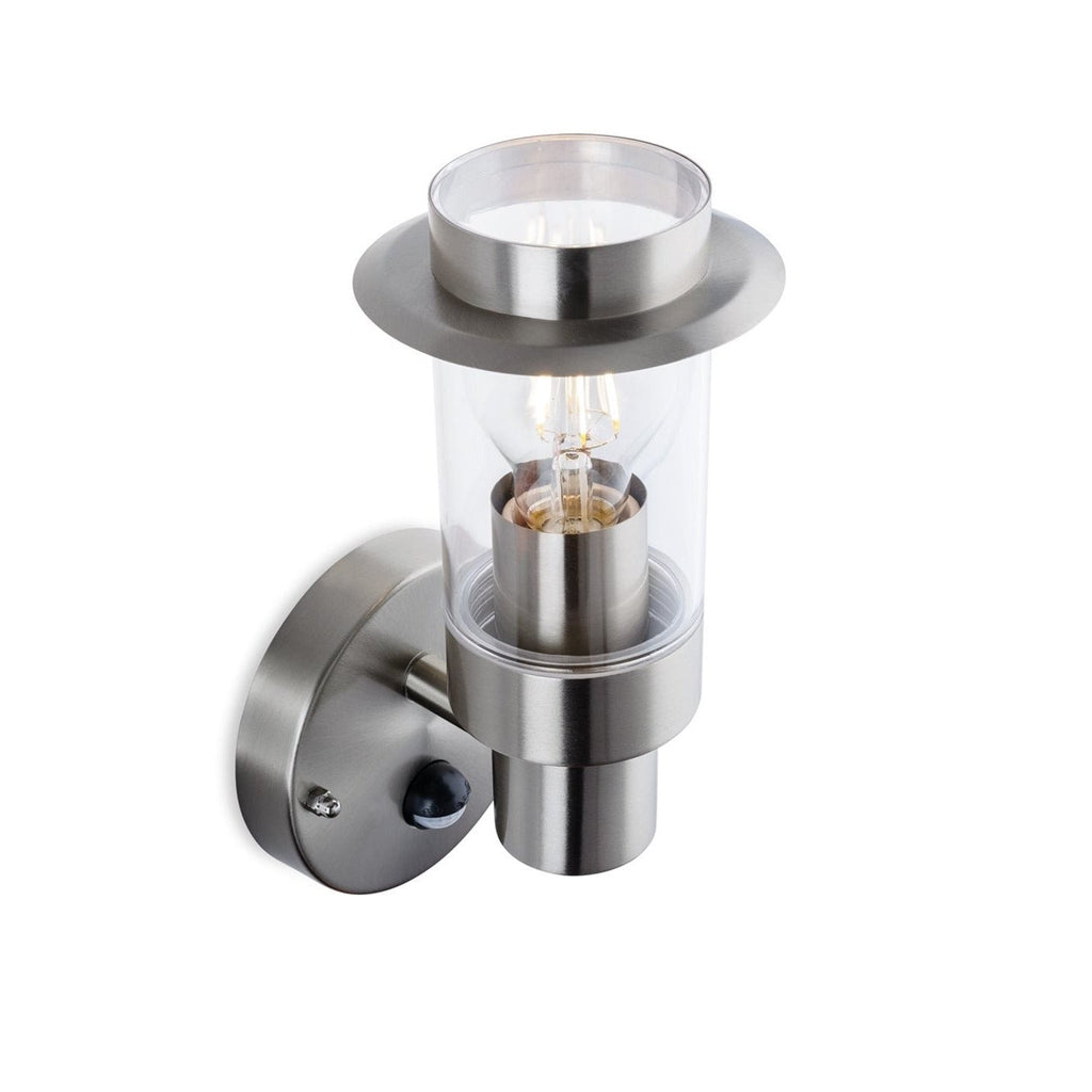 Hayes PIR Outdoor Wall Light, Stainless Steel