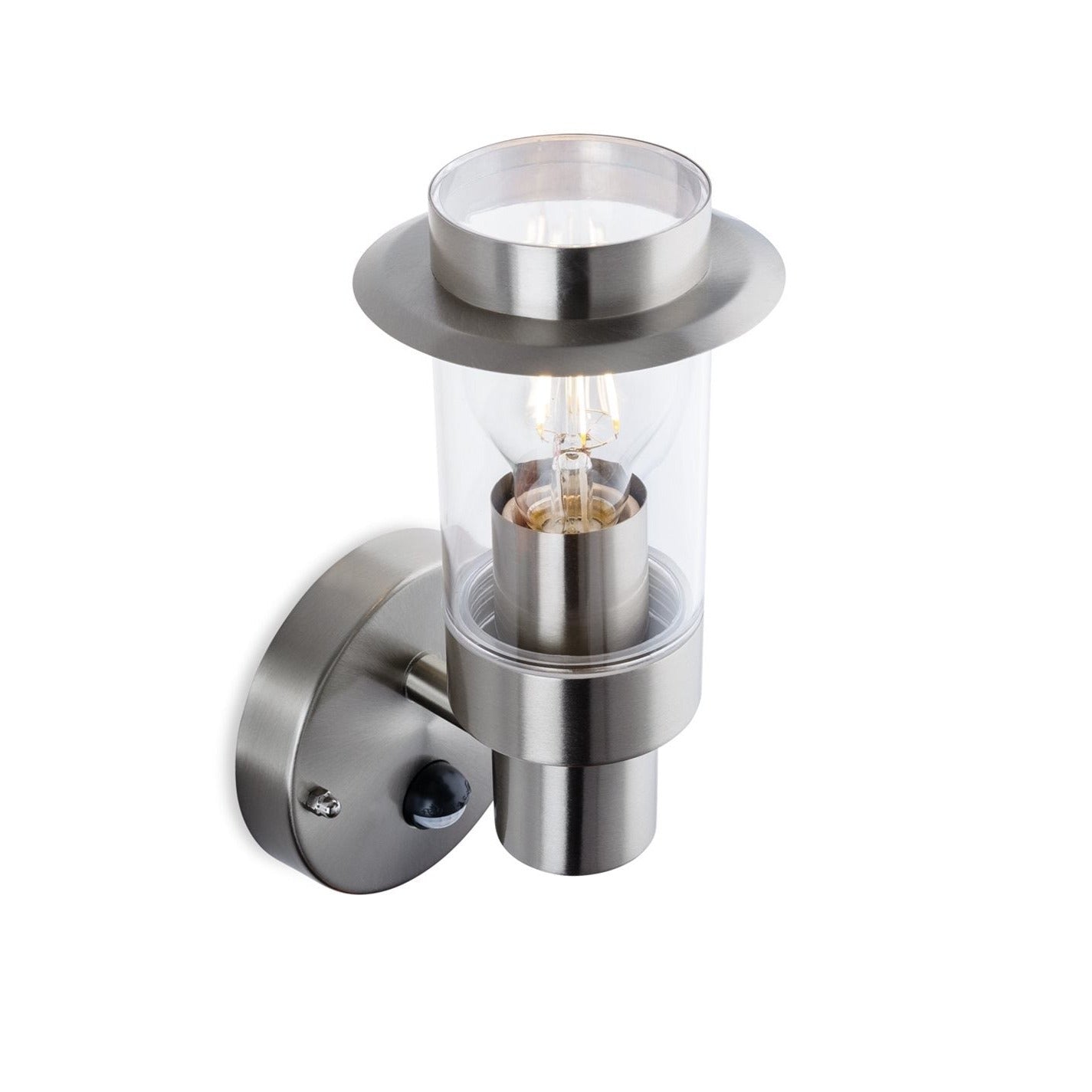 Hayes PIR Outdoor Wall Light, Stainless Steel