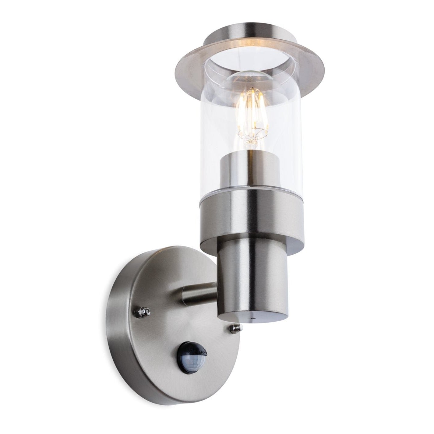 Hayes PIR Outdoor Wall Light, Stainless Steel