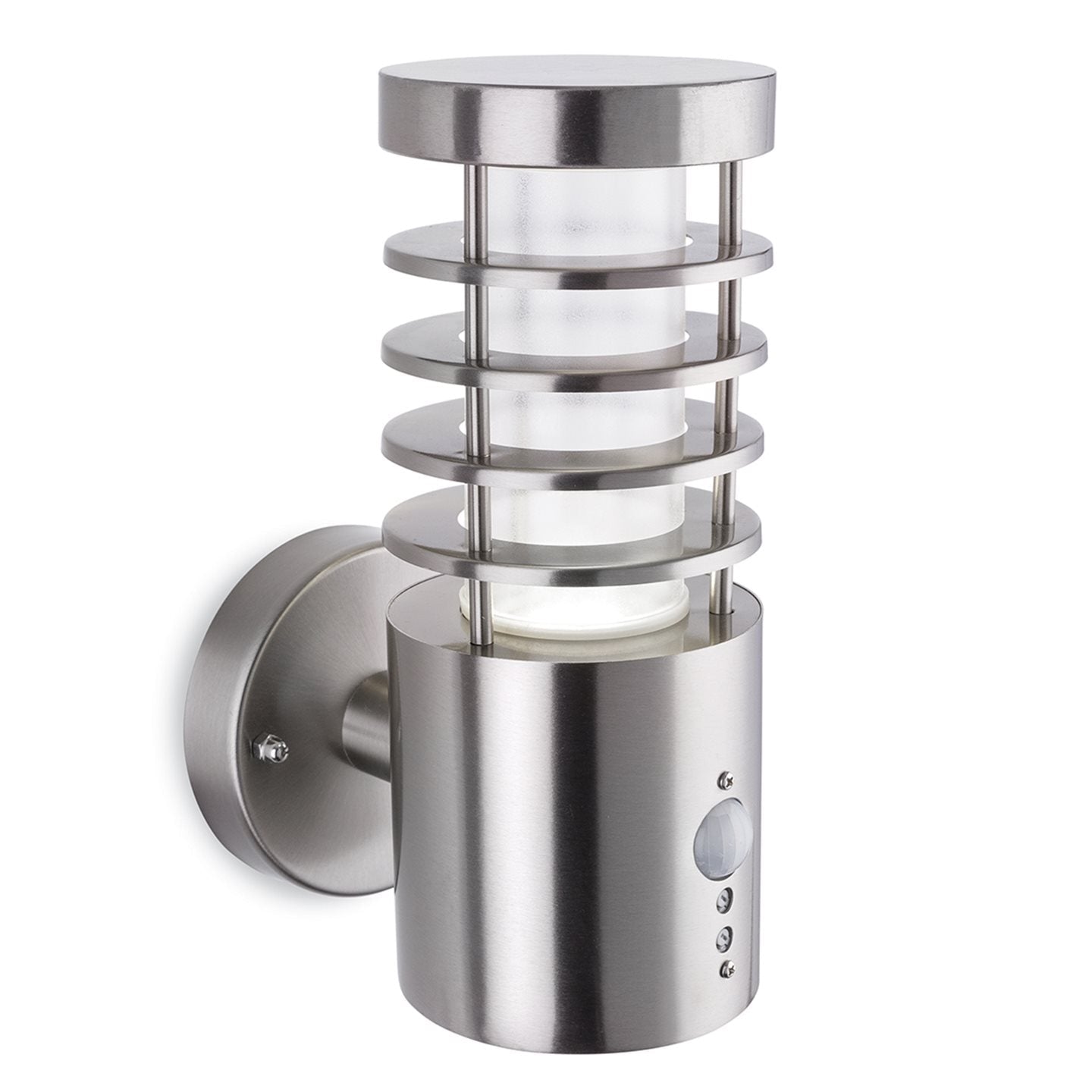 Riston PIR LED Outdoor Wall Light, Stainless Steel
