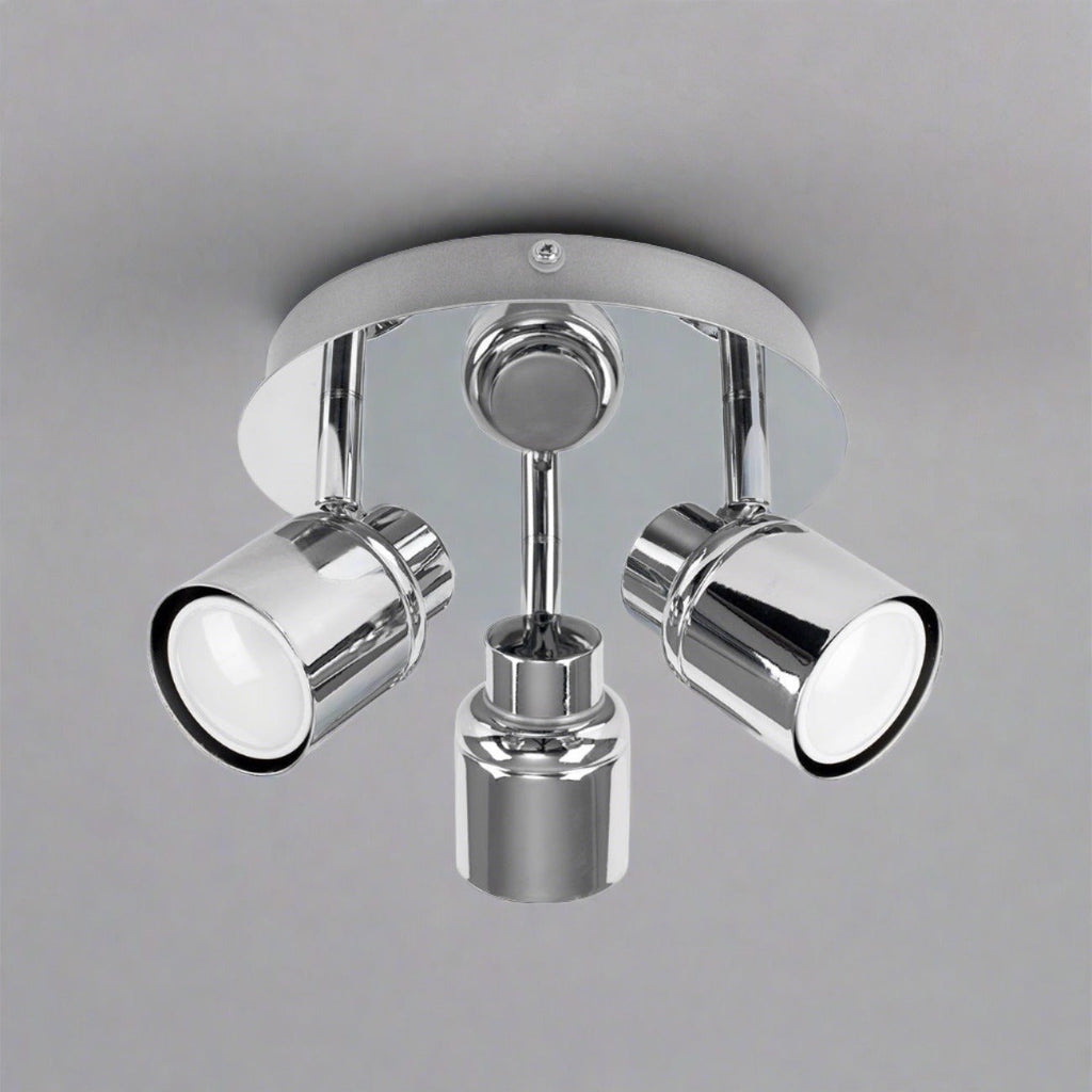 Sutton 3 Light Bathroom Ceiling Spotlight, Chrome