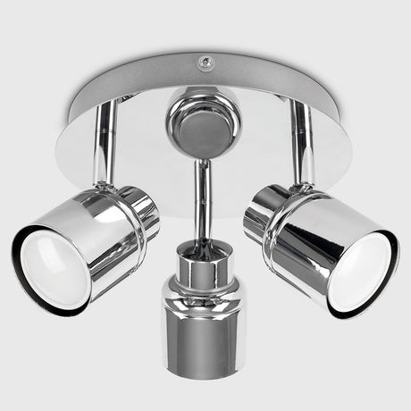 Sutton 3 Light Bathroom Ceiling Spotlight, Chrome