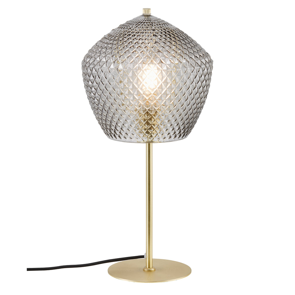 Orbiform Table Lamp, Brass/Smoke