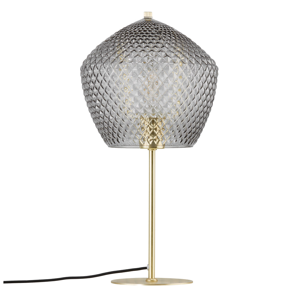 Orbiform Table Lamp, Brass/Smoke