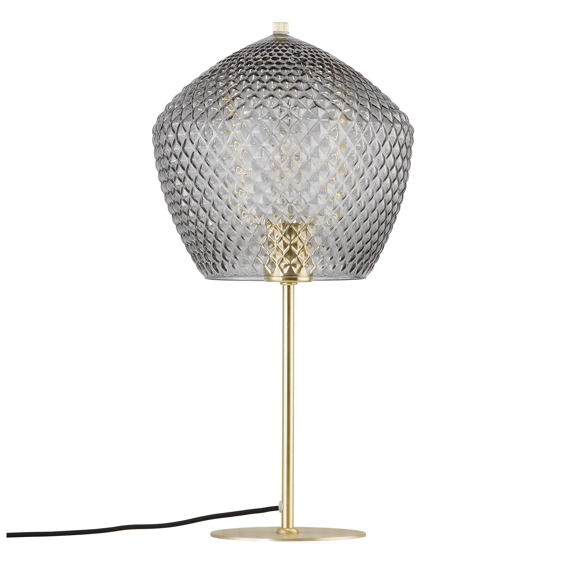 Orbiform Table Lamp, Brass/Smoke