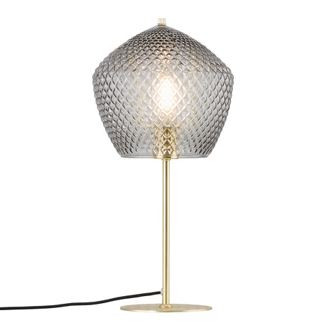 Orbiform Table Lamp, Brass/Smoke