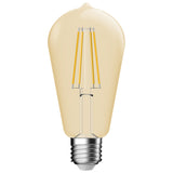 E27 400lm 5.4w ST64 LED Filament Warm White Dimmable Light Bulb