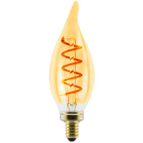 Deco Spiral Gold Candle-tip 136lm 2.5w LED Filament Light Bulb E14 (10w eqv)