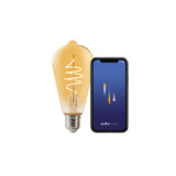 Smart Deco Edison E27 ST64 380lm Light Bulb, Amber