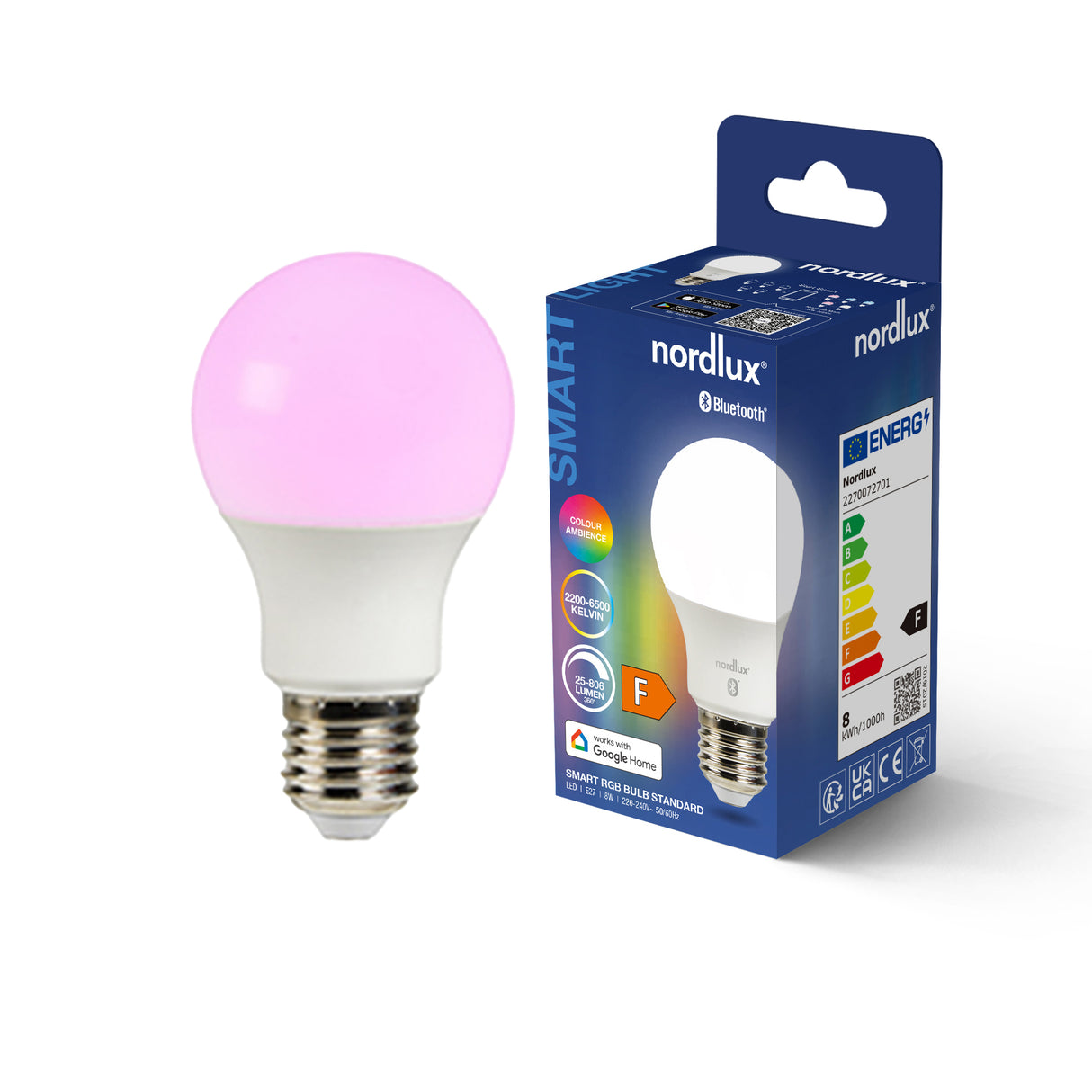 Smart RGB Standard E27 806lm Light Bulb