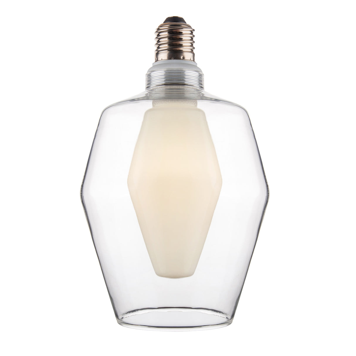 Deco E27 Cone 13 Dimmable Light Bulb, Opal/Clear