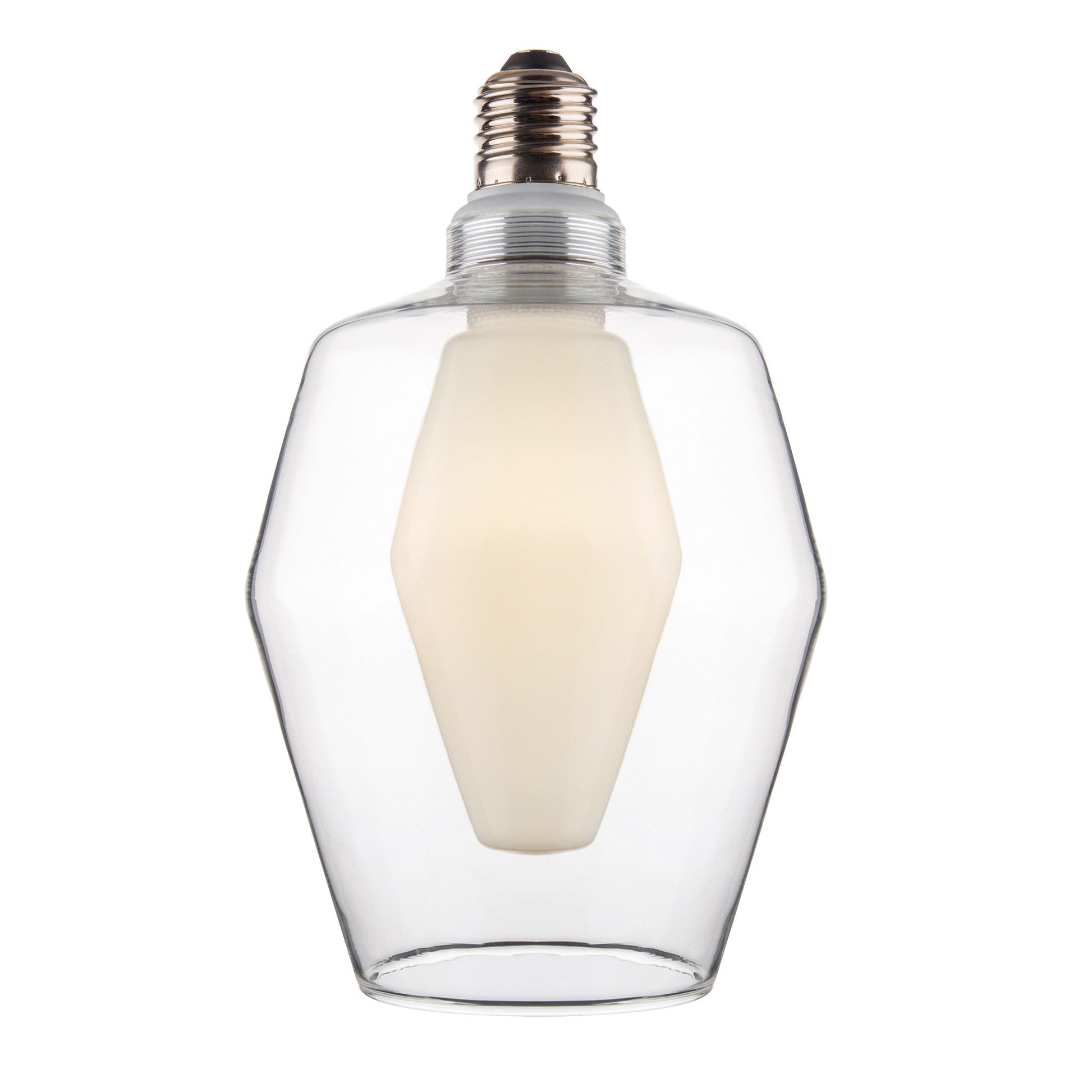 Deco E27 Cone 13 Dimmable Light Bulb, Opal/Clear