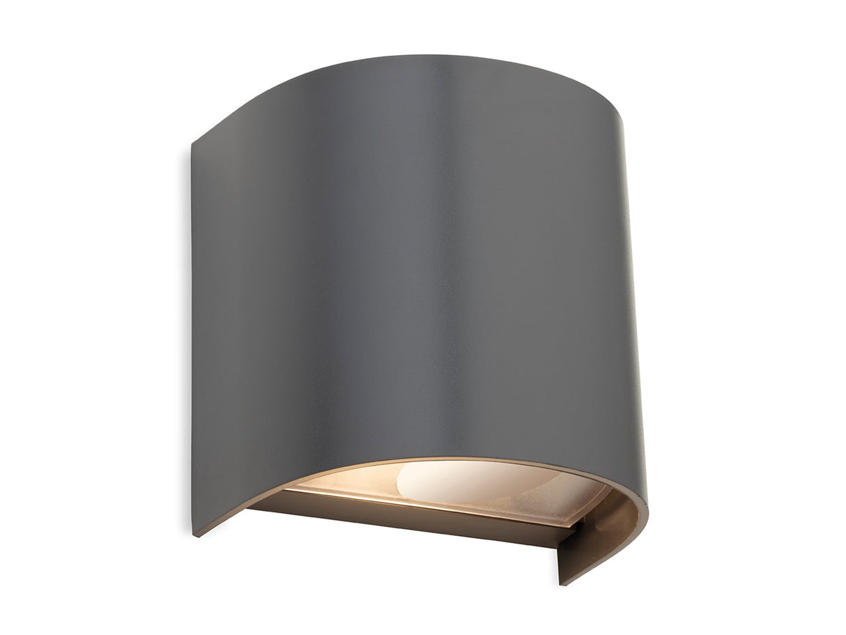 Noon Resin Outdoor Wall Light, Graphite