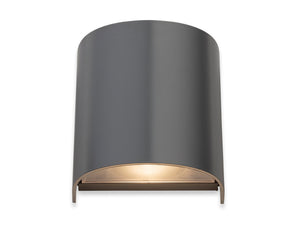 Noon Resin Outdoor Wall Light, Graphite