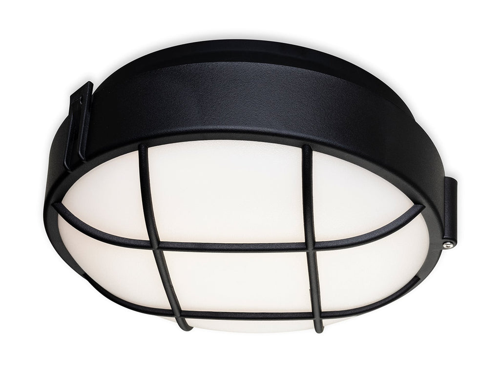 Morgan Round Caged Outdoor LED Bulkhead Light