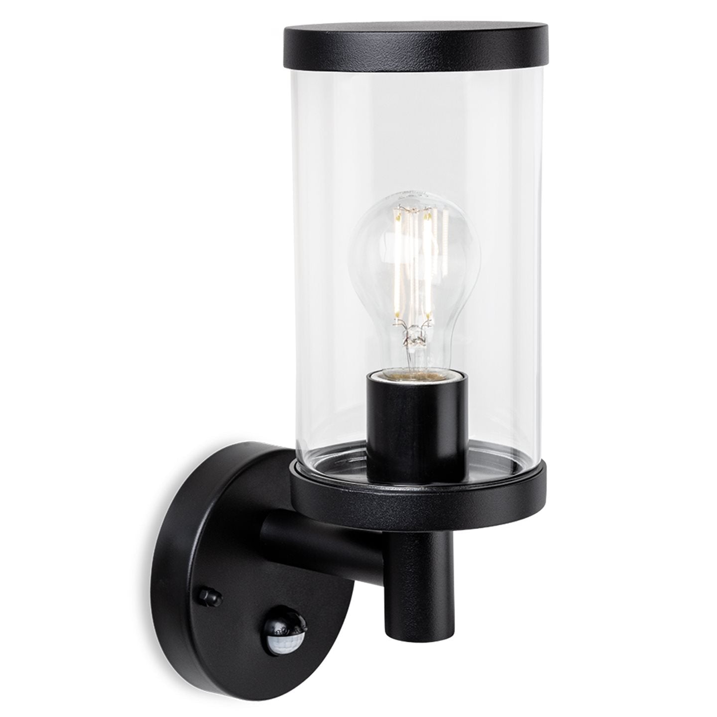 Lemaire Wall Lantern with PIR, Black