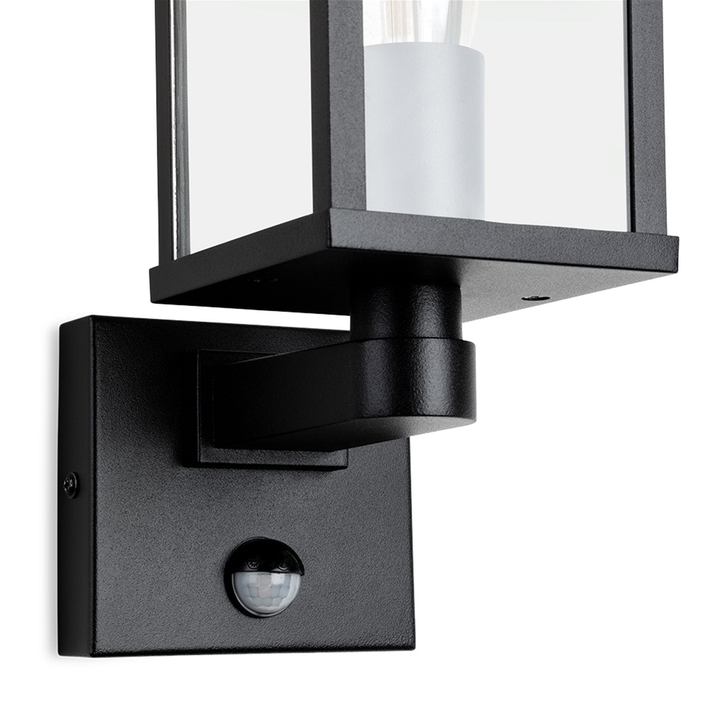 Tessere PIR Outdoor Box Wall Lantern, Black