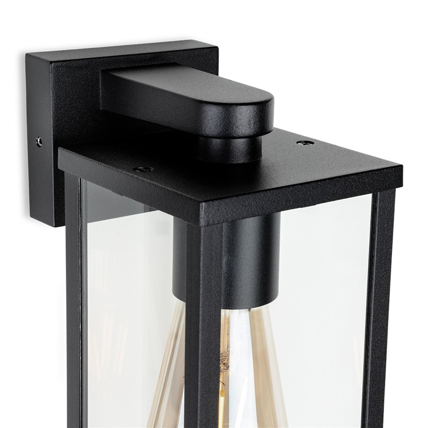 Chester Square Outdoor Wall Light, Black