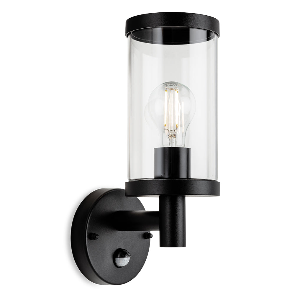 Lemaire Wall Lantern with PIR, Black