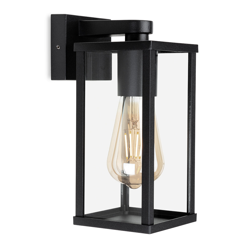 Tessere Down Wall Lantern, Black