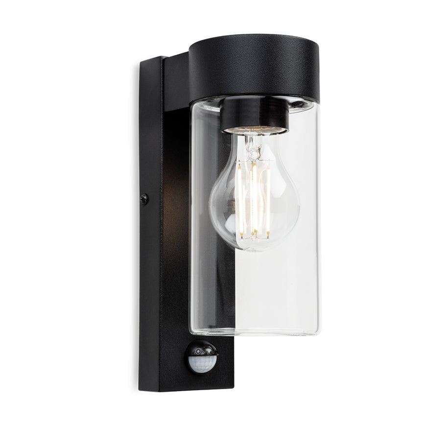 Avant Wall Light with PIR, Black