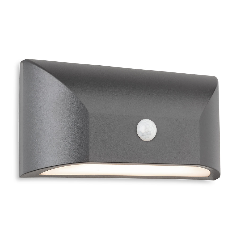 Fleming LED Wall Light with PIR, Graphite