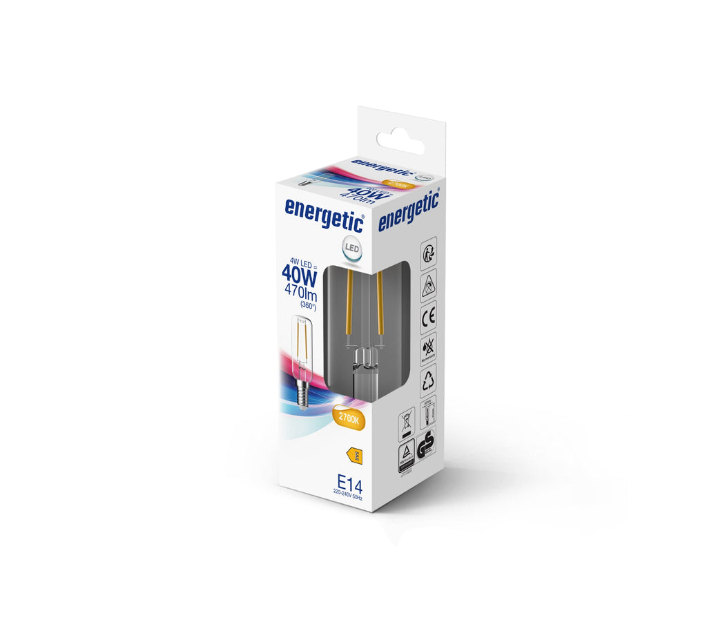 E14 470lm 4w T25 LED Filament Warm White Light Bulb