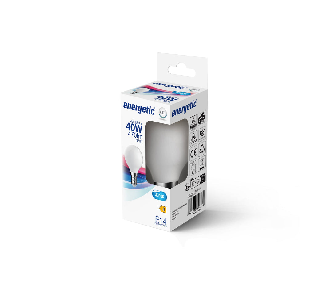E14 470lm 4.6w G45 Golf Opal LED Cool White Light Bulb
