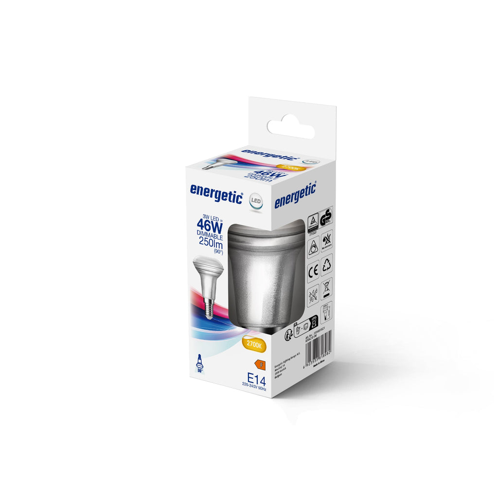 R50 | E14 | 250lm | 2700k | Dimmable (46w eqv)