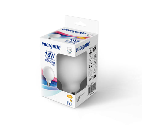 G95 | E27 | Milky Glass | 1055lm | 2700k | Dimmable (75w eqv)