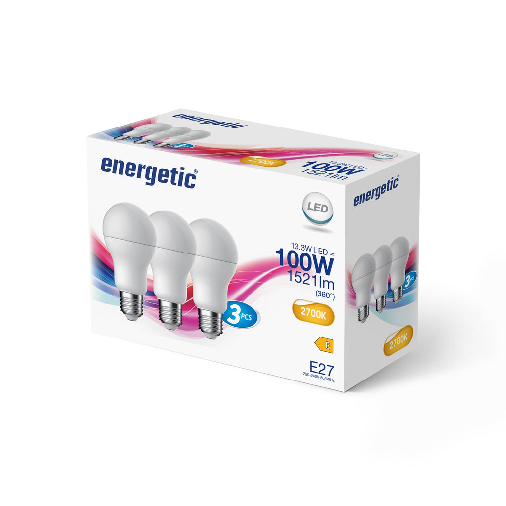 E27 GLS 1521lm Warm White 2700k (100w eqv) (3 Pack)