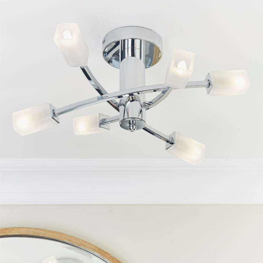 Havana 6-Light Semi-flush Ceiling Light