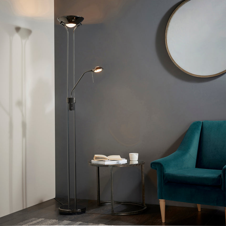 Rome Uplighter Floor Lamp with reading light