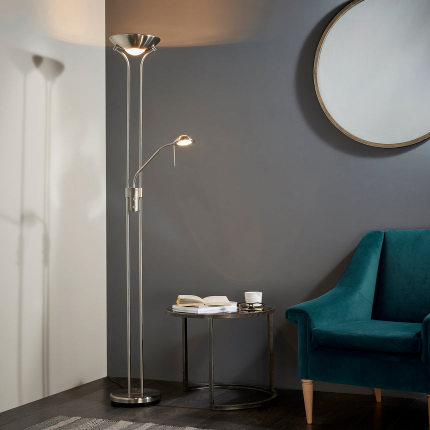 Rome Uplighter Floor Lamp with reading light